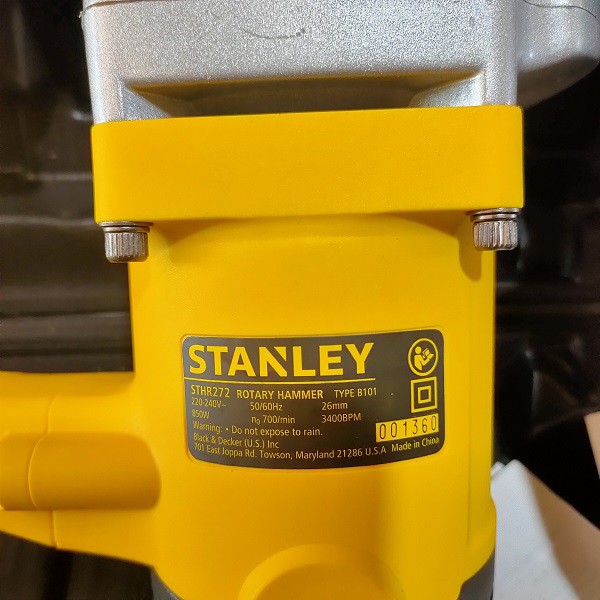 Máy khoan đục Stanley STHR272KS chính hãng 850W/ 26mm (hai chức năng)