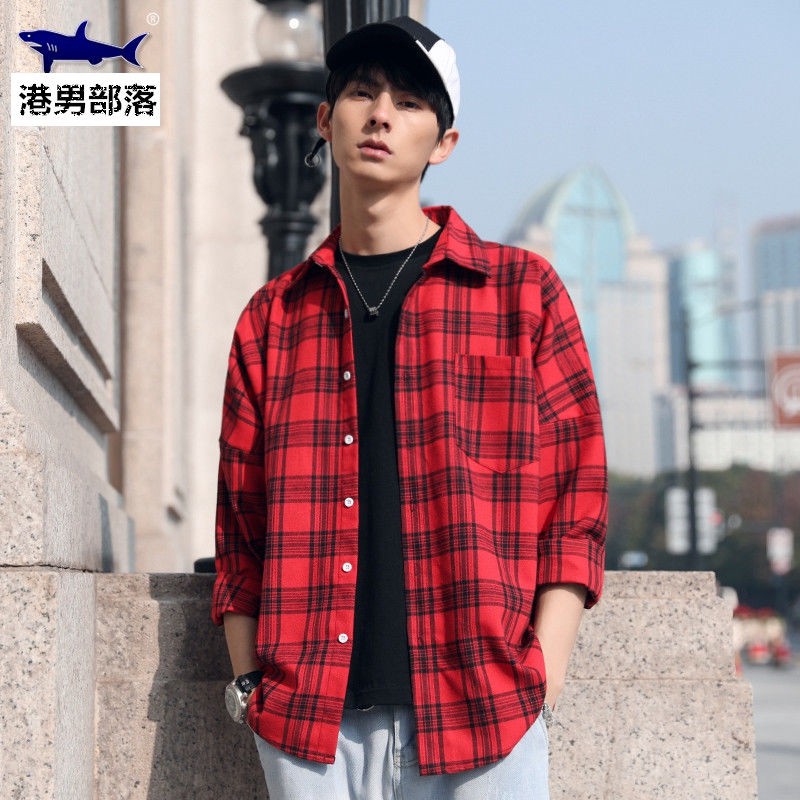 [ FREE SHIP ĐƠN 50K ] Áo khoác sơ mi caro tay dài thời trang phong cách Hàn Quốc cho nam nữ