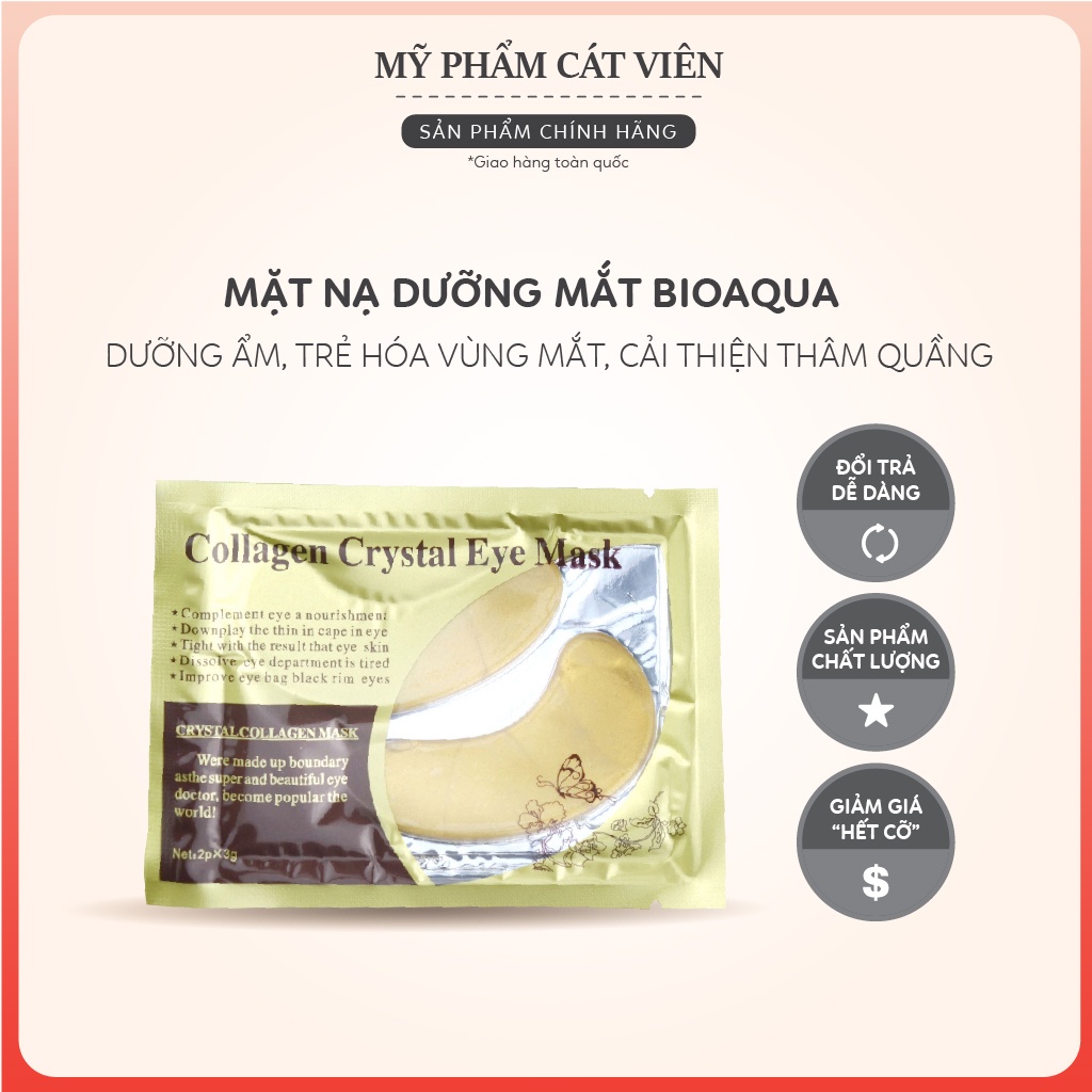 Mặt nạ dưỡng mắt chăm sóc da, hết thâm quầng, trẻ hóa vùng mắt Bioaqua