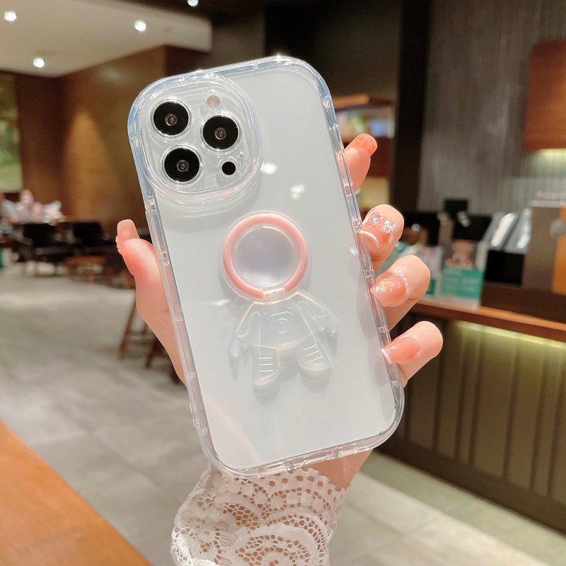 Ốp Điện Thoại Silicone Trong Suốt Chống Sốc In Hình Phi Hành Gia Cho iPhone 13 12 11 Pro MAX XS MAX XS XR X