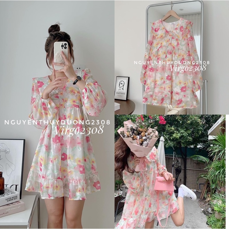 [NEW]VÁY HOA TƠ BABYDOLL “MILLAN DRESS” style Ulzzang
