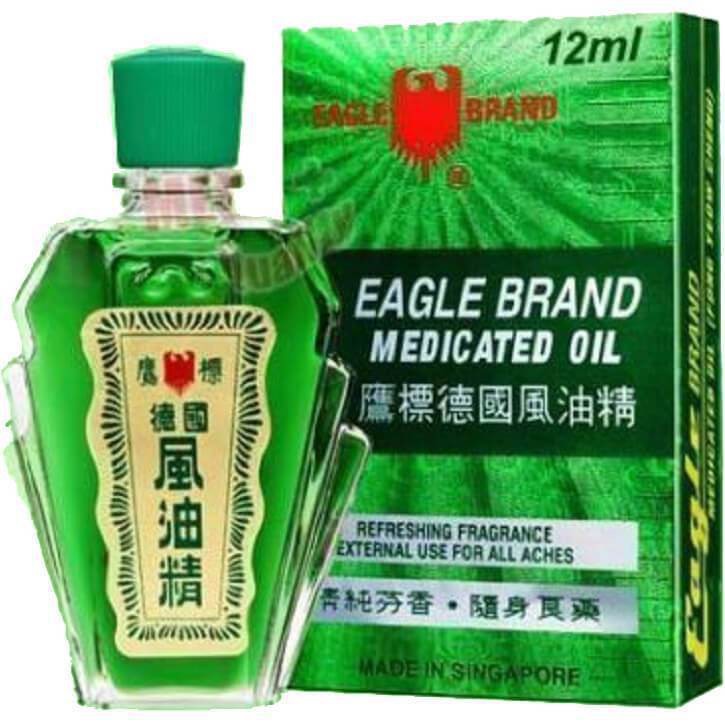 Dầu gió Con Ó Singapore Eagle Brand 3ml, 12ml và 24ml