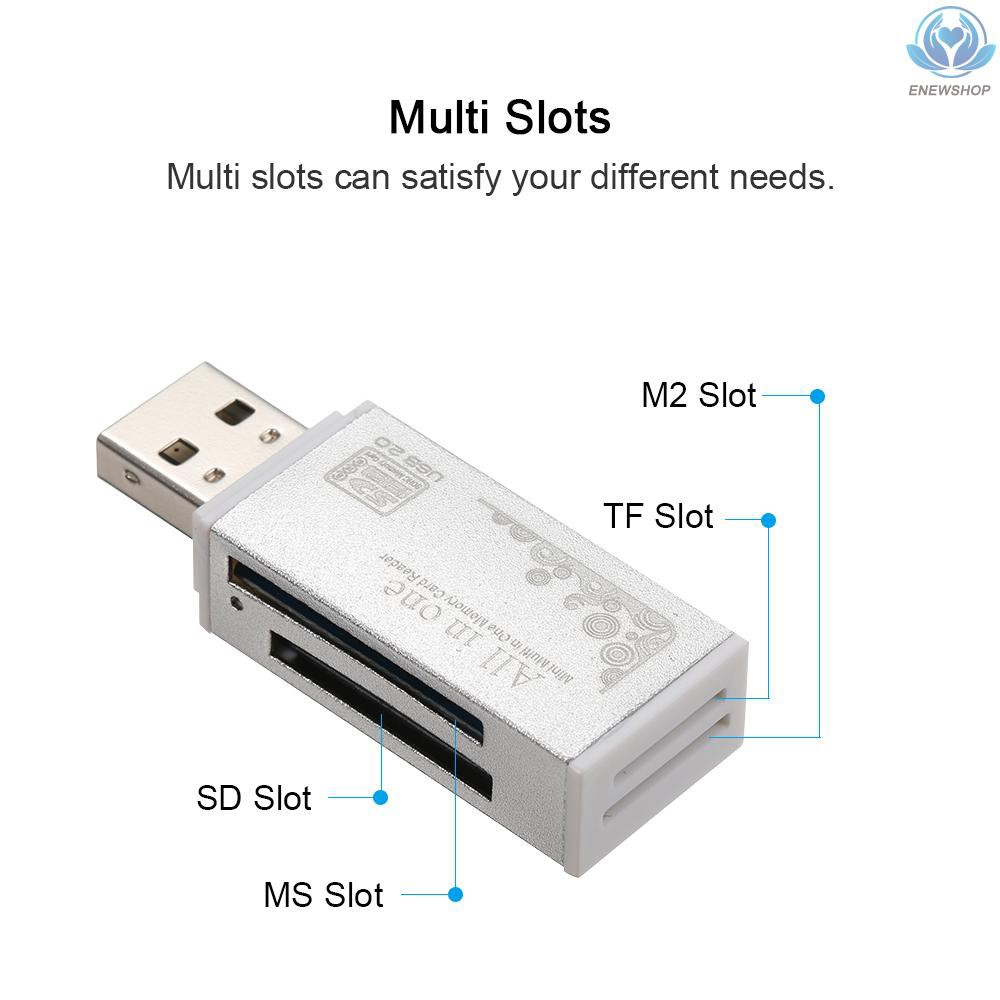 Đầu Đọc Thẻ Nhớ Usb 2.0 Cho Sd / Tf / Ms Micro (M2)