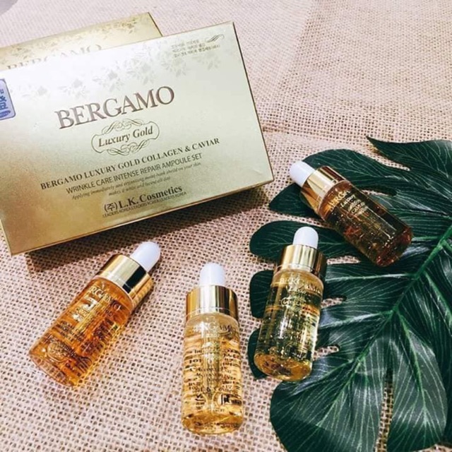 Serum #Bergamo Luxury Gold Collagen & Caviar (HÀNG CHÍNH HÃNG)