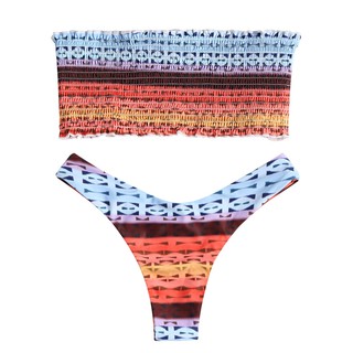 Bikini Cột Dây Hoạ Tiết In Cho Phái Nữ