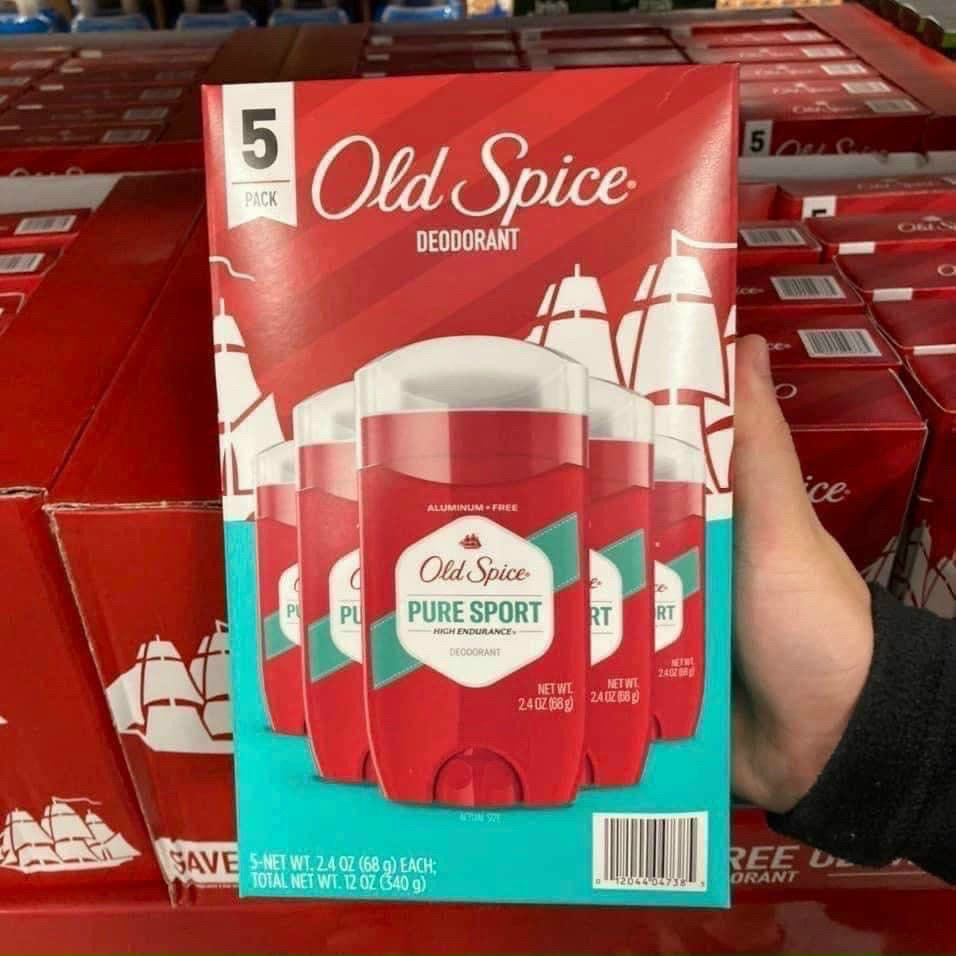 [CHÍNH HÃNG] Sáp Khử Mùi Old Spice Hương Pure Sport 68gr, Ngăn Mùi Cơ Thể, Giảm Tiết Mồ Hôi.