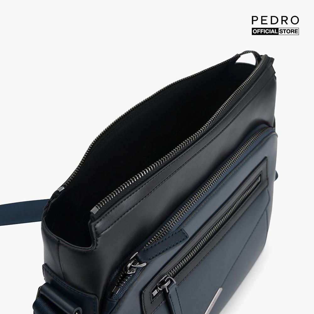 PEDRO - Túi đeo chéo nam chữ nhật phối zip kim loại PM2-25210184-10