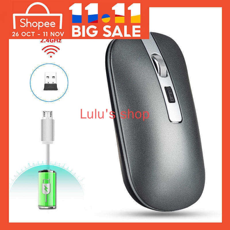 Chuột không dây có thể sạc lại M30 Con lăn kim loại im lặng Chuột văn phòng 2.4G 500 mA tích hợp pin kho