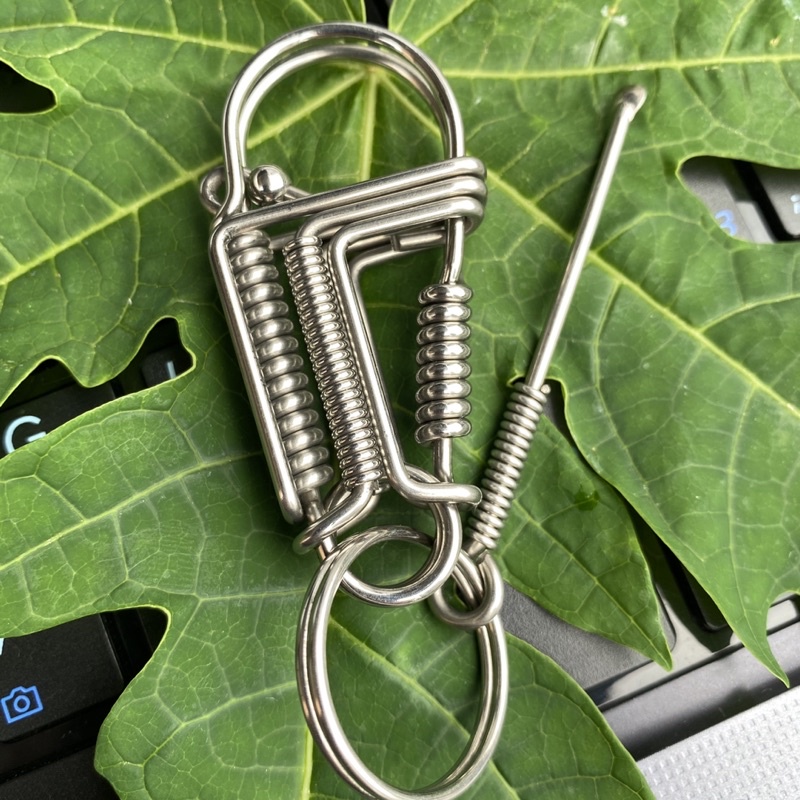 Móc khoá inox 304 thiết kế thủ công độ dày 2 ly cứng cáp bền đẹp