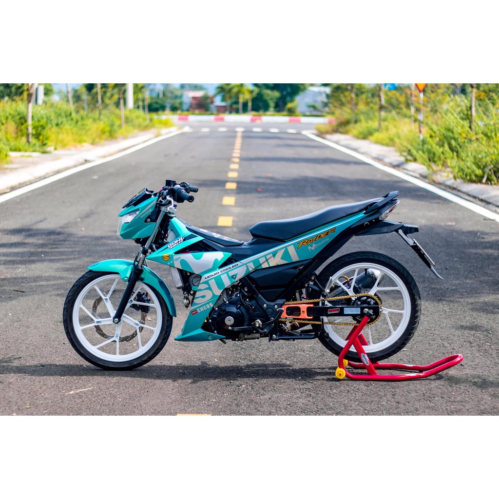 Tem Rời Dán Xe Raider FI Mẫu Movistar Xanh Cực Chất, Hàng 3 Lớp Chất Lượng Cao