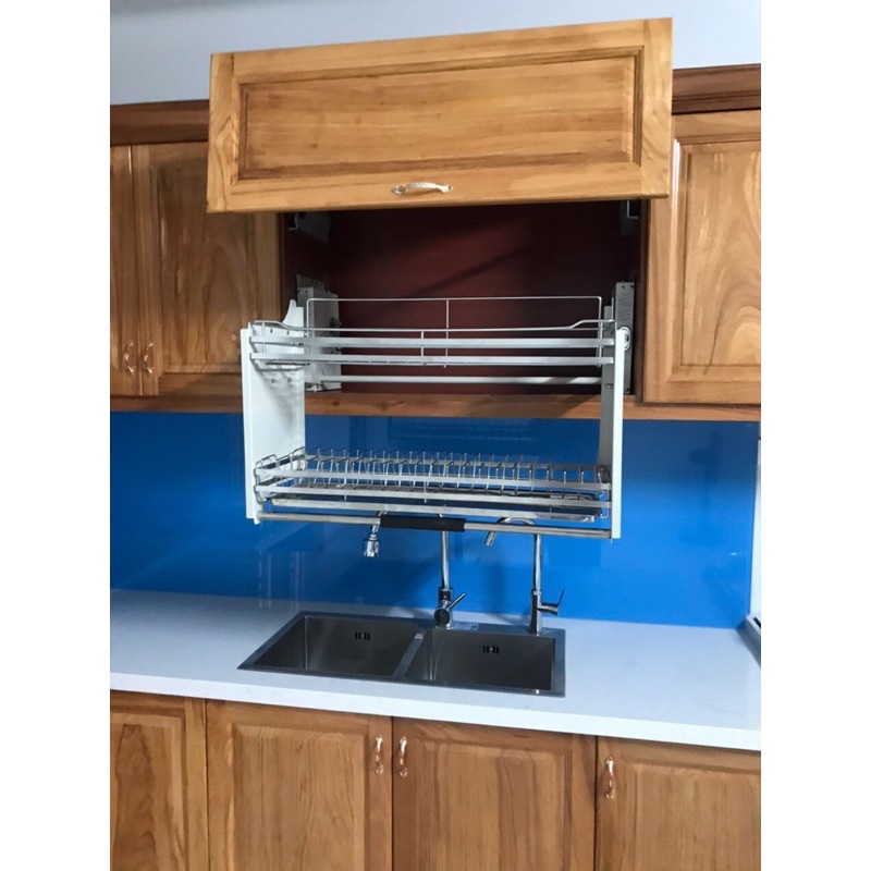 Giá Bát đĩa Nâng Hạ Inox 304, giá bát nâng hạ, Kệ Đựng Đồ Nhà Bếp Thông Minh