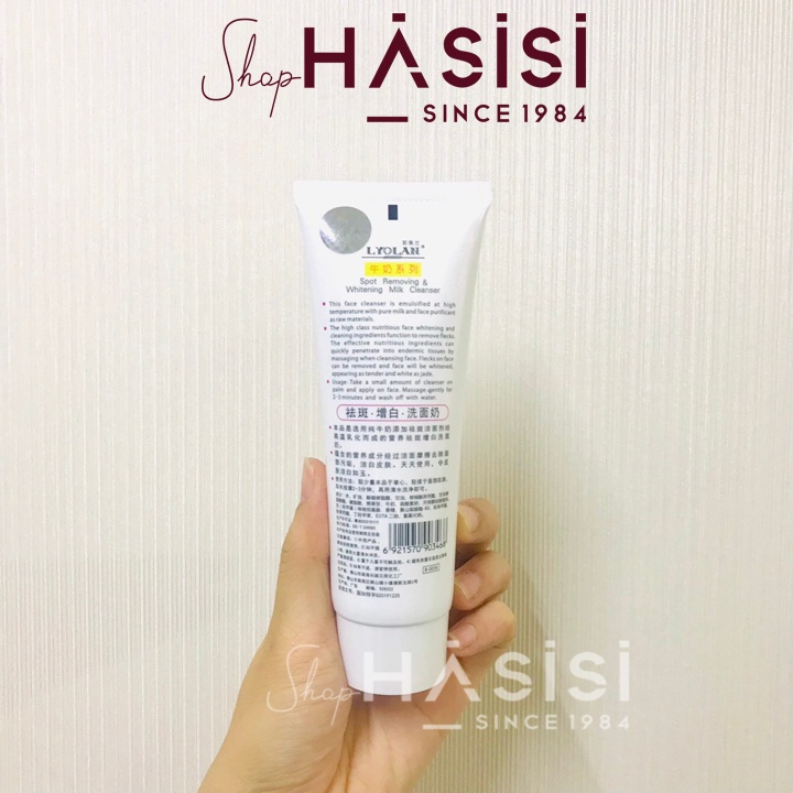 Sữa Rửa Mặt Con Bò LYOLAN - Sport Removing & Whitening Milk Essence Skin Softening Cleanser 120g
