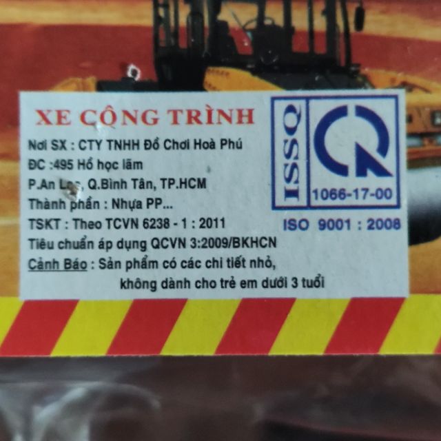 Đồ chơi xe xúc đất, cào đất / Sản xuất tại Việt Nam🇻🇳