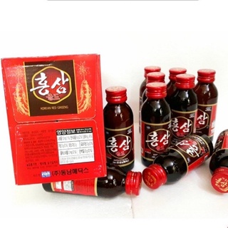 date 2025(hàng auth) Nước hồng sâm Hàn Quốc hộp 10 chai X 100ML