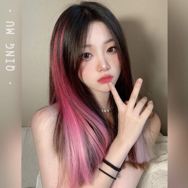 Tóc Giả Thẳng Dài Màu Sắc Thời Trang Cho Nữ