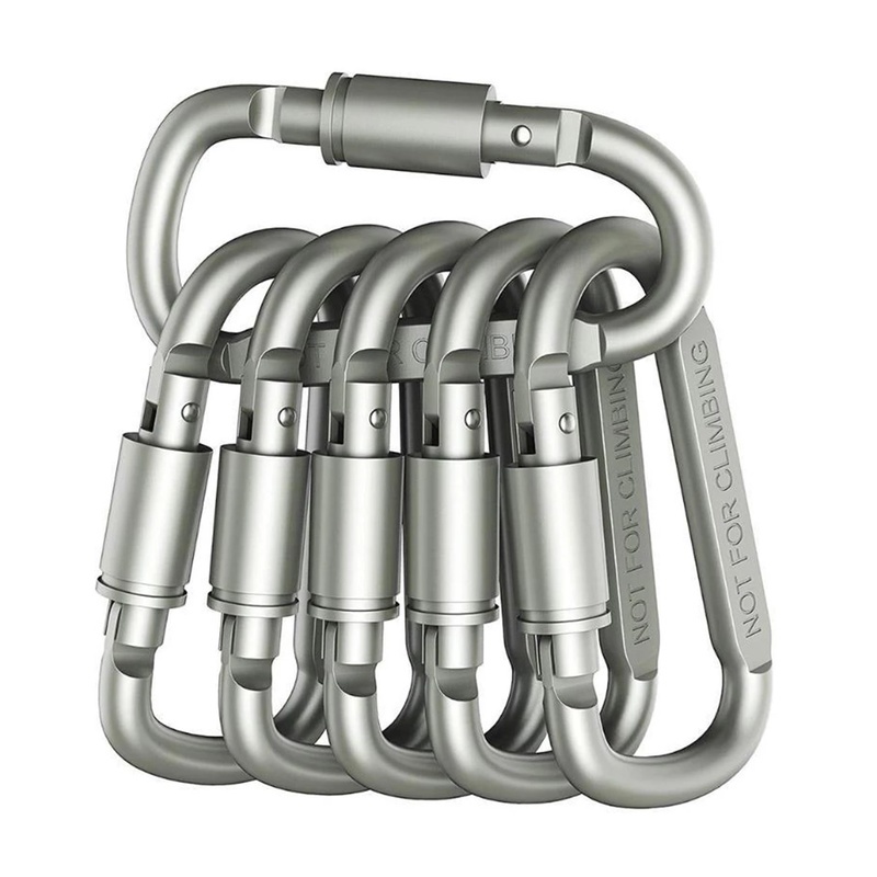 Móc Khóa Nhôm Dày 8Cm Hình Chữ D Bảo Vệ An Toàn Cho Ba Lô/Túi Xách