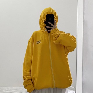 Áo khoác zip nỉ cua in mặt cười