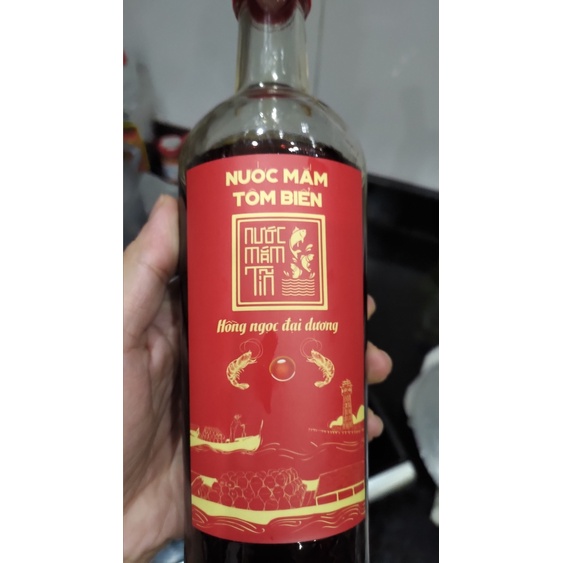 Nước mắm Tĩn tôm biển 45N đạm 500ml - Cặp 2 chai