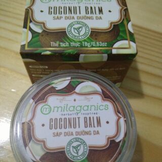 Sáp Dưỡng Da Milaganics Dầu Dừa 18g