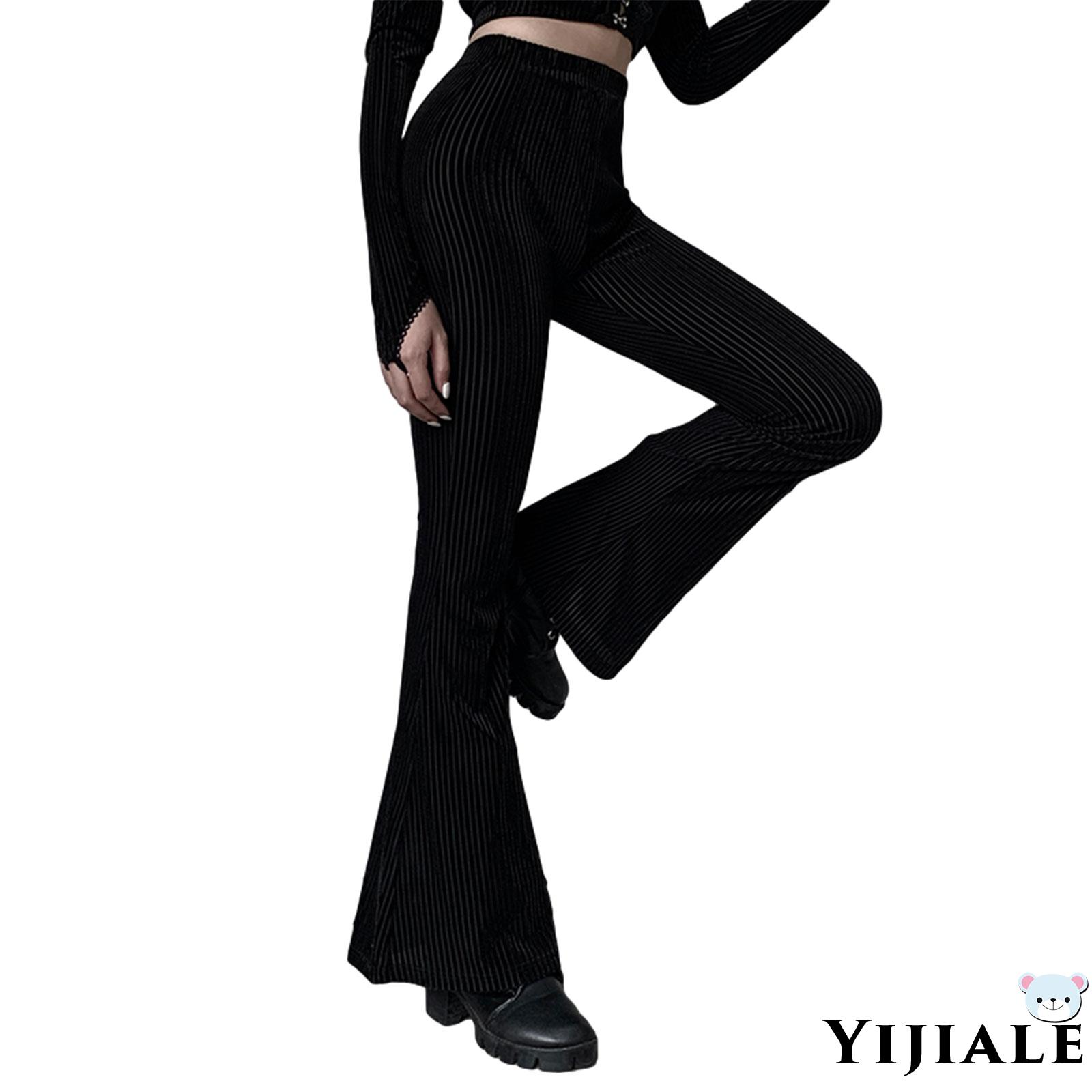 Quần Dài Ống Loe Lưng Cao Chất Liệu Da Lộn Phong Cách Cổ Điển Quyến Rũ Cho Nữ %0020 | BigBuy360 - bigbuy360.vn