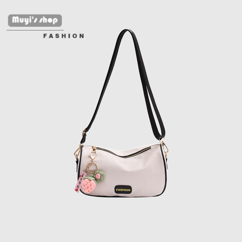 Túi Đeo Chéo Dáng Vuông Nhỏ Màu Trơn Đơn Giản Thời Trang Trẻ Trung