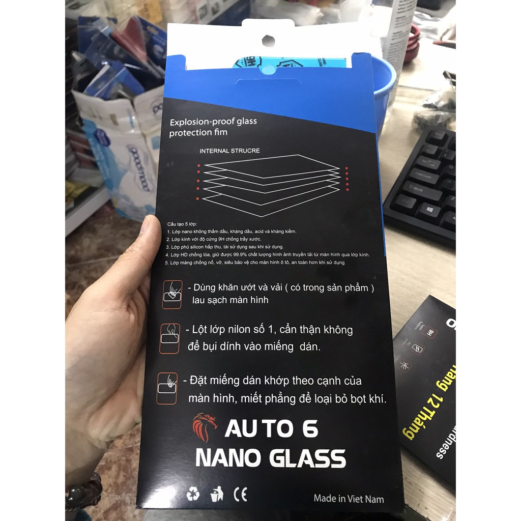 Miếng dán cường lực Nano màn hình dvd cho ô tô. CRV. CIVIC, MAZDA 3, CX5, CX8