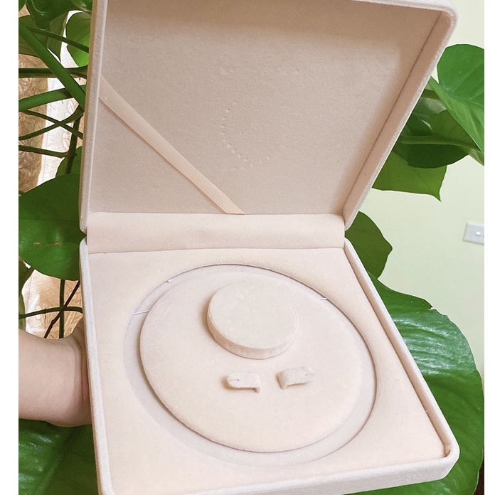 Bộ trang sức trai thật tự nhiên nuôi nước ngọt 10li trắng 4 món đã có hộp