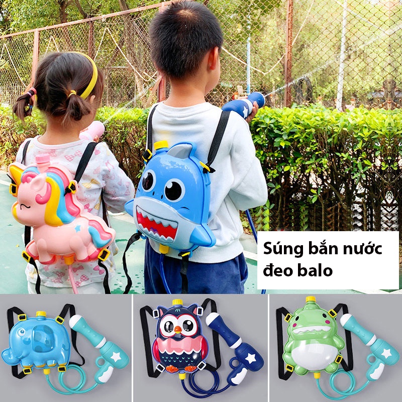 Súng bắn nước dạng đeo balo,đồ chơi ngoài trời cho bé,dung tích 2000ml