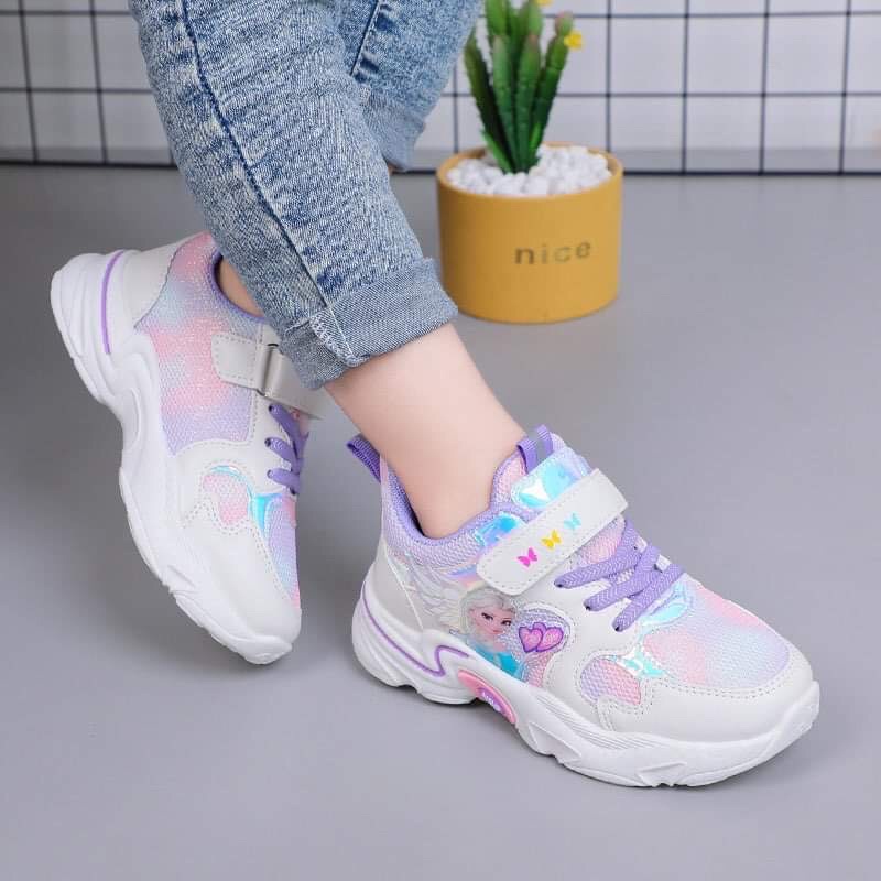 Giày Thể Thao Bé Gái Cao Cấp Hình Công Chúa Elsa xinh xắn