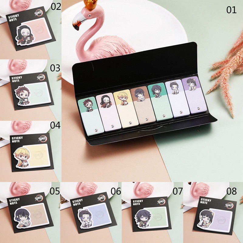 Giấy Note Ghi Chú Họa Tiết Hoạt Hình Demon Slayer Kimetsu No Yaiba