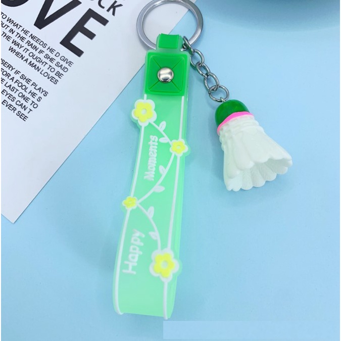 QUÀ TẶNG ĐỘC ĐÁO Móc Khóa Cầu Lông Nhựa Khoảng Khắc Vui Vẻ Happy Moments - Teen Tươi Trẻ