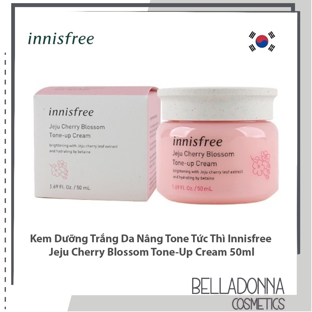 Kem Dưỡng Trắng Da Nâng Tone Innisfree Jeju Cherry Blossom Tone-Up Cream 50ml