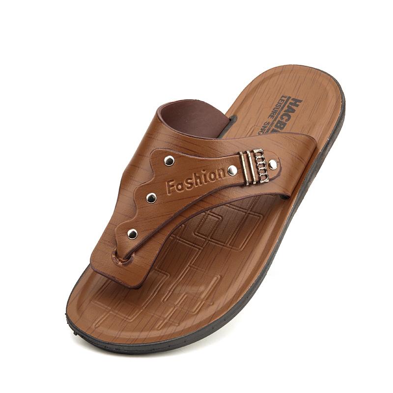 Dép da thời trang mùa hè bền bỉ cho nam size 39-44 tùy chọn màu sắc