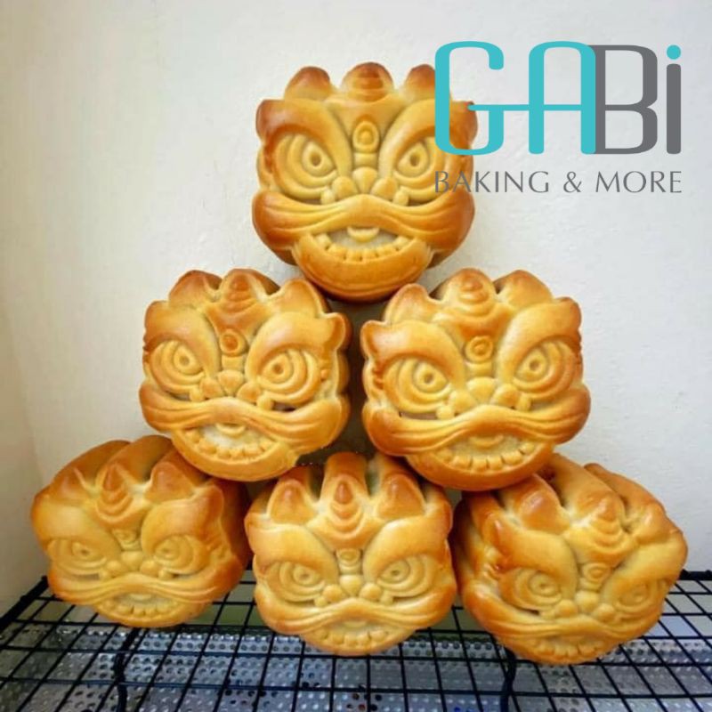 Khuôn trung thu 3D 150g 1 mặt lân/ khánh