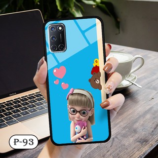 Ốp lưng kính 3D OPPO A52/ A92-cute
