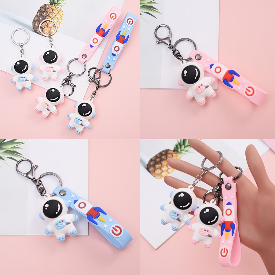 Móc khóa hình robot / phi hành gia / hành tinh / vũ trụ dễ thương phong cách thời trang Hàn Quốc