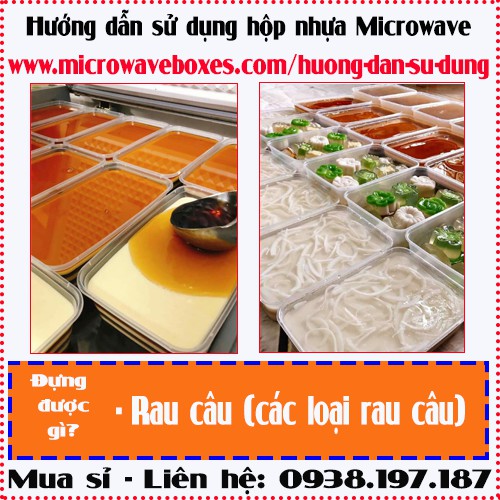 Bộ 10 hộp + 10 nắp hộp vuông microwave 550ml đựng thực phẩm/rau câu/chân gà/pate/kimchi