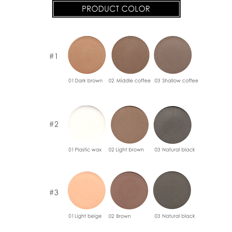 (hàng Mới Về) Bảng Phấn Trang Điểm Lông Mày 3 Màu Chống Thấm Nước Không Bị Nhòe Kèm Gương Và Cọ Focallure | BigBuy360 - bigbuy360.vn