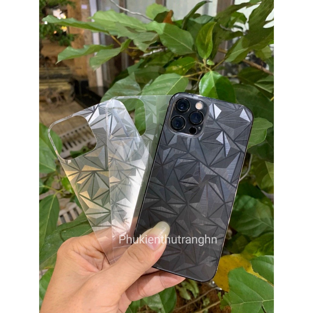 Dán skin mặt sau vân 3D kim cương Xiaomi Redmi Note 7/ Redmi Note 8/ Mi 9 SE bảo vệ mặt sau máy