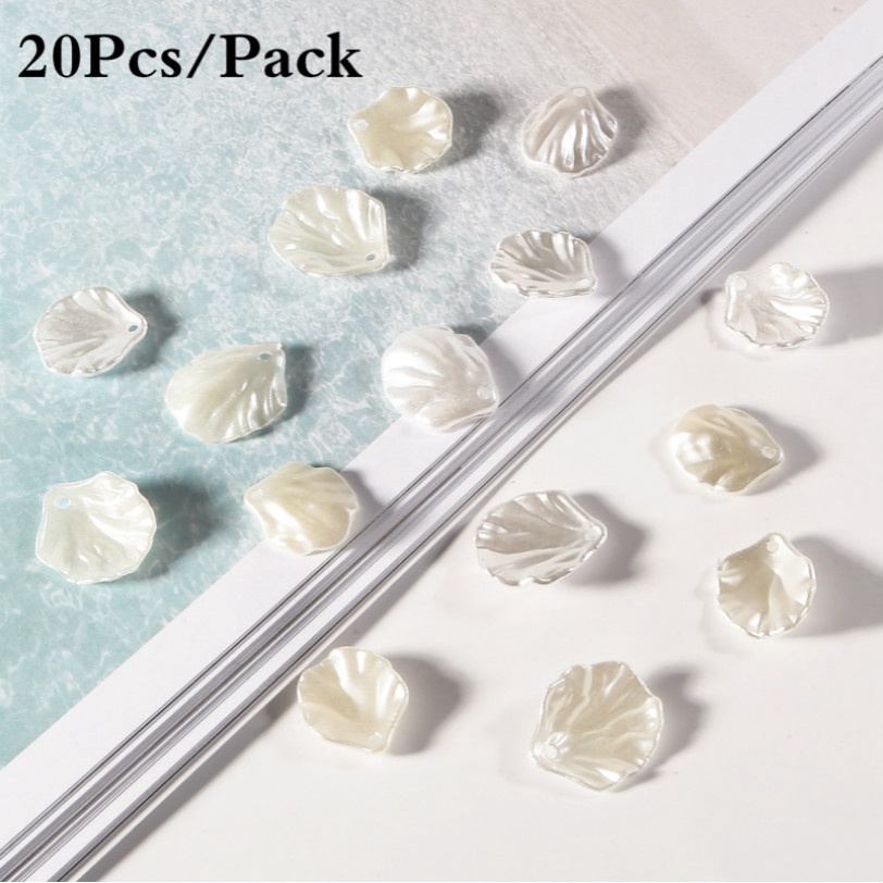 Bộ 20 vỏ sò cánh hoa nhân tạo dành cho làm đồ trang sức thủ công