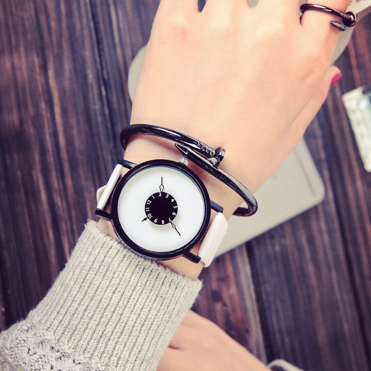 Đồng hồ thời trang nam nữ Mstianq MSD01 mặt số độc đáo, dây da êm tay, mặt to cá tính | BigBuy360 - bigbuy360.vn