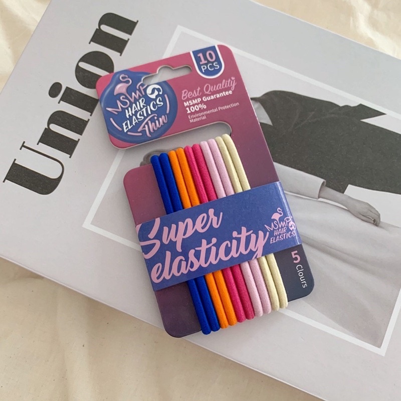Thun cột tóc đủ màu kiểu Hàn Quốc set 10 sợi, phụ kiện cho tóc