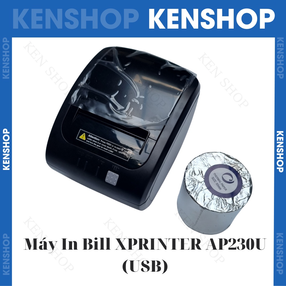 Máy in nhiệt, in hóa đơn, in bill K80 chính hãng Xprinter/Rongta A160H cổng USB