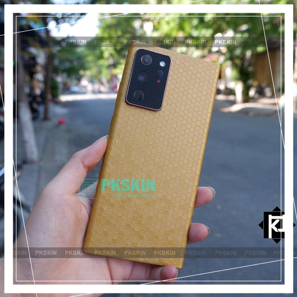 Miếng dán skin full lưng viền samsung Note 10 , Note 10 plus , note 20 , note 20 ultra honeycomb