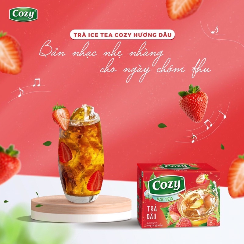 Trà hoà tan Cozy Ice tea đủ vị date mới 270g