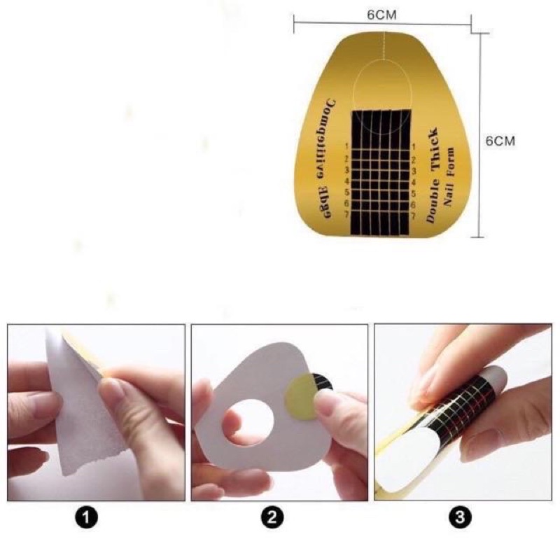 Form giấy nối móng tay - chân , form giấy làm nail nghệ thuật