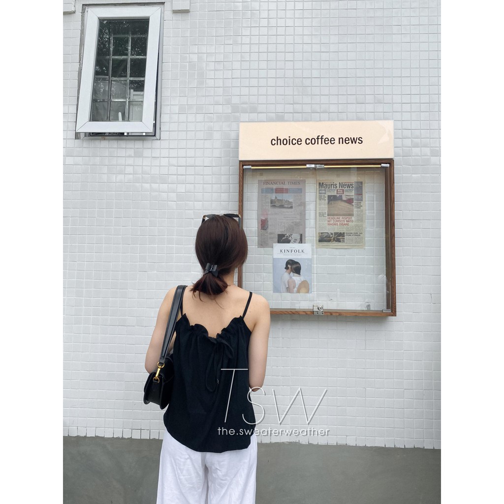 Áo đũi cổ yếm buộc dây | BigBuy360 - bigbuy360.vn