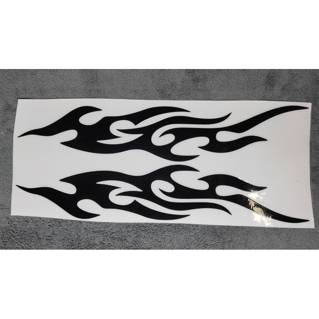 Cặp tem dán, decal thể thao hình Ngọn Lửa 19x4cm (nhỏ)