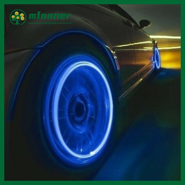Bộ 4 Vỏ Bọc Van Bánh Xe Có Đèn Led Cảm Biến Thông Minh Cho Xe Hơi