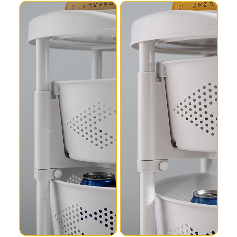 Kệ Đựng Đồ Dùng Nhà Bếp / Tắm 3 / 4 / 5 Tầng Có Bánh Xe Kéo Đa Năng Tiện Dụng